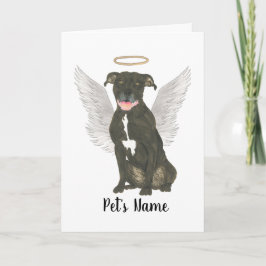 Black Pitbull Staffy Sympathie Memorial Kaart