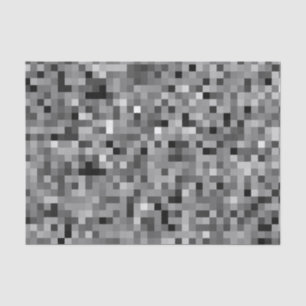 Black Pixel Mosaic Tissuepapier