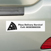 Black Pizza, Pizza Delivery Service Bumpersticker (Op auto)