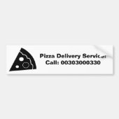 Black Pizza, Pizza Delivery Service Bumpersticker (Voorkant)