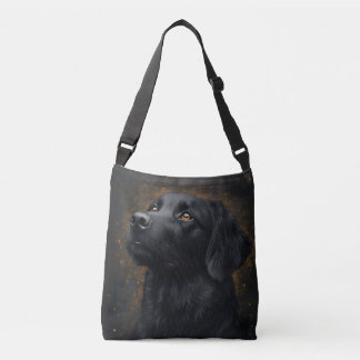 Black Placoted Retriever Crossbody Bag Crossbody Tas