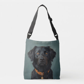 Black Placoted Retriever Crossbody Bag Crossbody Tas