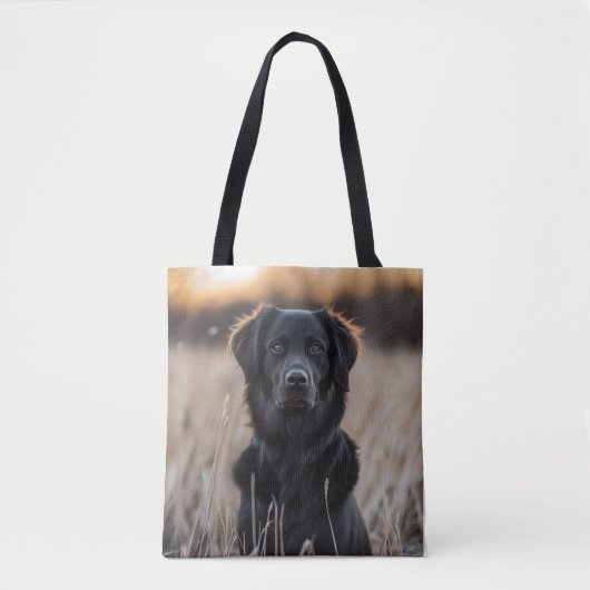 Black Placoted Retriever Tote Bag (Voorkant)
