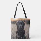 Black Placoted Retriever Tote Bag (Achterkant)