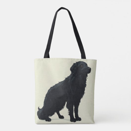 Black Placoted Retriever Tote Bag (Achterkant)