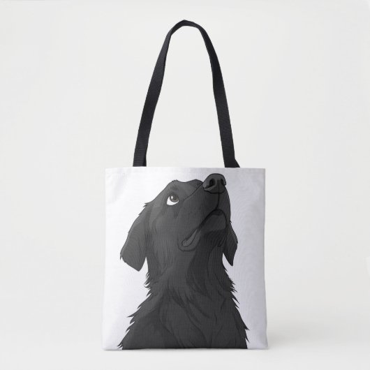 Black Placoted Retriever Tote Bag (Voorkant)