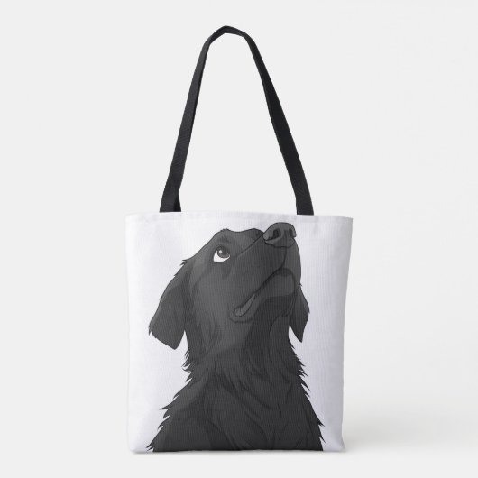Black Placoted Retriever Tote Bag (Achterkant)
