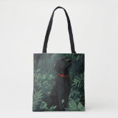 Black Placoted Retriever Tote Bag (Voorkant)