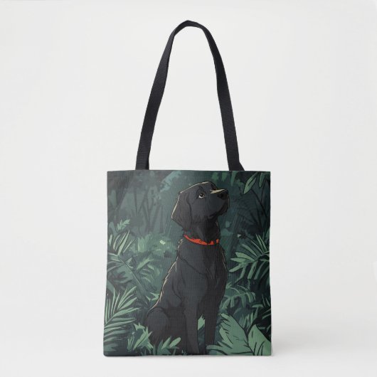 Black Placoted Retriever Tote Bag (Voorkant)