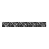 Black Plaid Christmas Trees Pattern Grosgrain Lint (Voorkant)