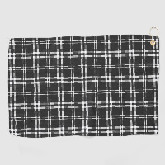 Black Plaid Golfhanddoek (Horizontaal)