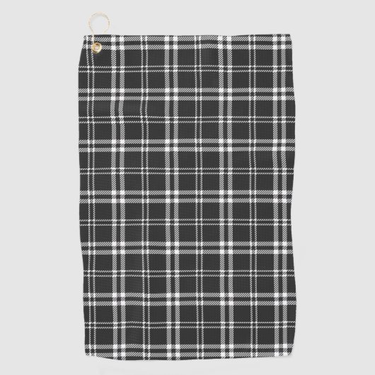 Black Plaid Golfhanddoek (Voorkant)