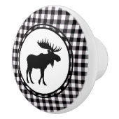 Black Plaid Keramische Knop (Rechts)