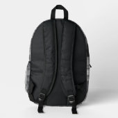 Black Plaid Pine Forest Backpack Bedrukte Rugzak (Achterkant)