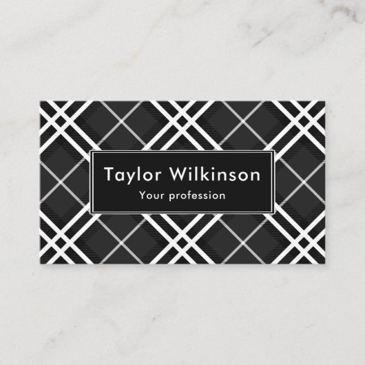 Black Plaid Visitekaartje (Voorkant)