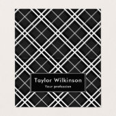 Black Plaid Visitekaartje (Buitenkant ongevouwen)