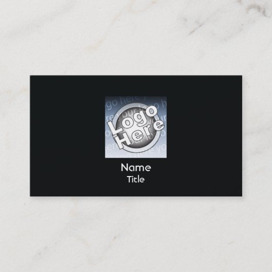 Black Plain Business Visitekaartje (Voorkant)