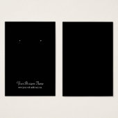 Black Plain Simple Custom Oorsprongskaart Visitekaartje (Voorkant /achterkant)