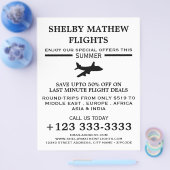 Black Plane Icon, Airline Adverteren Flyer (Enkel)