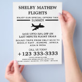 Black Plane Icon, Airline Adverteren Flyer (Hand)