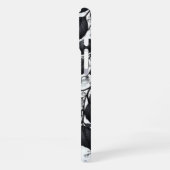 Black Plant Leaves iPhone 16 case Hoesje (Linkerkant)