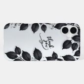 Black Plant Leaves iPhone 16 case iPhone Hoesje (Achterkant horizontaal)