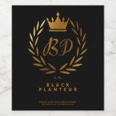BLACK PLANTEUR 2 WIJN ETIKET (Enkel label)