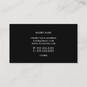 Black Platinum Calligraphic Visitekaartje (Achterkant)