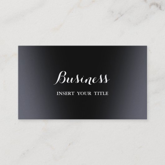 Black Platinum Calligraphic Visitekaartje (Voorkant)