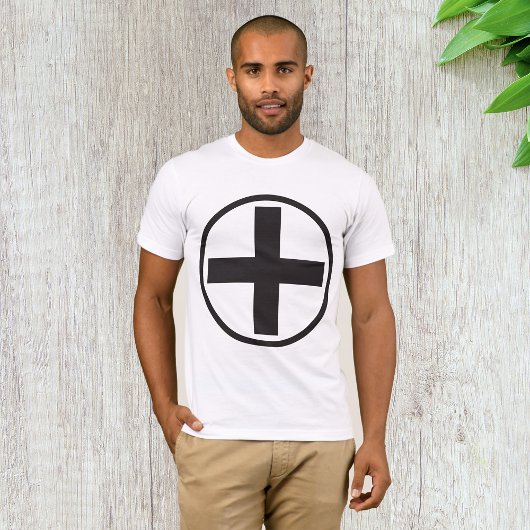 Black Plus Sign Mannen T-Shirt