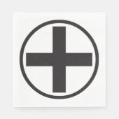Black Plus Sign Paper Napkins Servet (Voorkant)
