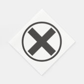 Black Plus Sign Paper Napkins Servet (Hoek)