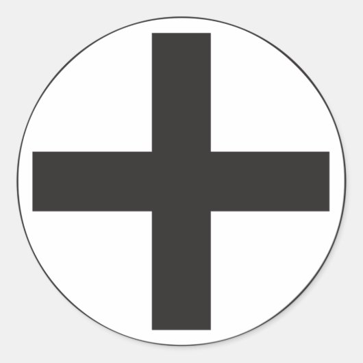 Black Plus Sign Stickers (Voorkant)