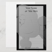 Black Podle Stationery Briefpapier (Voorkant / Achterkant)