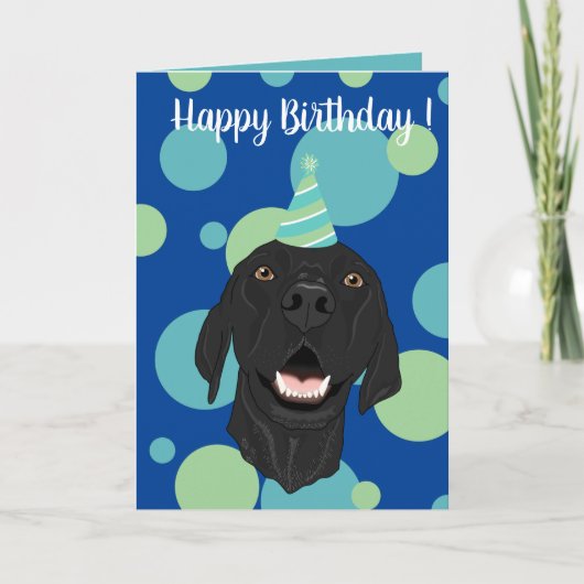 Black Pointer Puppy Birthday Bedankkaart (Voorkant)