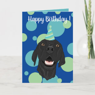 Black Pointer Puppy Birthday Feestdagen Kaart