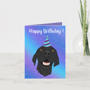 Black Pointer Puppy Birthday Feestdagen Kaart