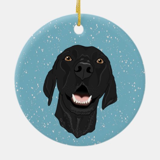 Black Pointer Puppy Keramisch Ornament (Achterkant)