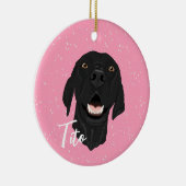 Black Pointer Puppy Keramisch Ornament (Rechts)