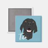 Black Pointer Puppy Magneet (Voorkant / Achterkant)