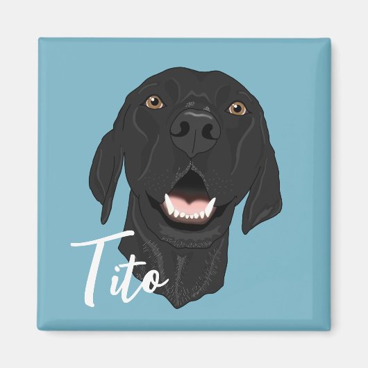 Black Pointer Puppy Magneet (Voorkant)