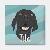 Black Pointer Puppy Magneet (Voorkant)