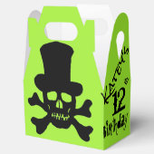 Black Poison Skull en Crossbones Favoriete Boxen Bedankdoosjes (Geopend)