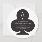 Black Poker Chip Birthday Party Invitation Kaart (Achterkant)