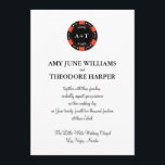 Black Poker Chip Monogram Vegas Wedding Invitation Kaart<br><div class="desc">Wat is beter voor een Vegas bruiloft dan een pokerchip monogram en klassiek type? Het enige wat je nodig hebt is liefde en een getuige of twee.</div>