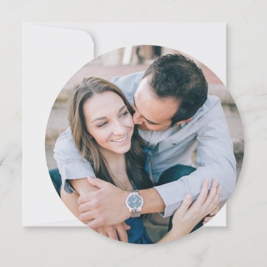 Black Poker Chip Wedding Save the Date (Achterkant)