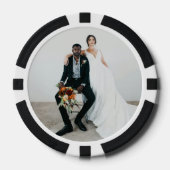 Black Poker Chips Gepersonaliseerd Getrouwd in Veg (Voorkant)