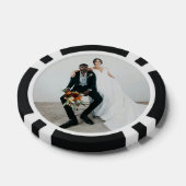 Black Poker Chips Gepersonaliseerd Getrouwd in Veg (Enkel)