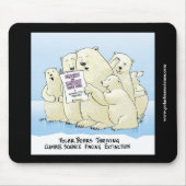 Black Polar Beer Climate Science cartoon muispad Muismat (Voorkant)