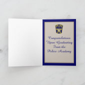 Black Police Academy Graduation Card Kaart (Binnen)
